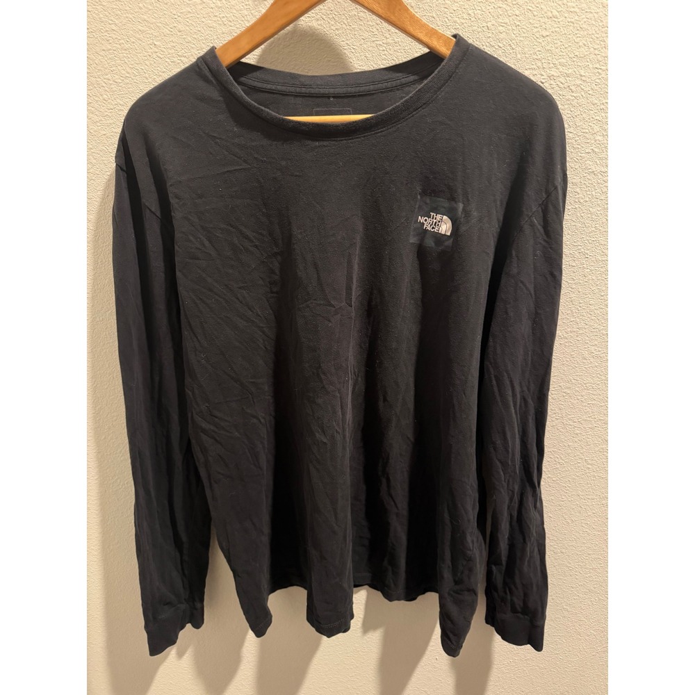 The North Face Mens XL Black Long Sleeve Graphic T-Shirt Box Logo Tee